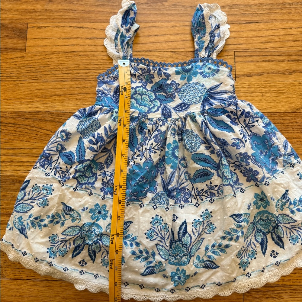 Rachel Zoe Blue and White Floral Kids Dress - Picture 5 of 6